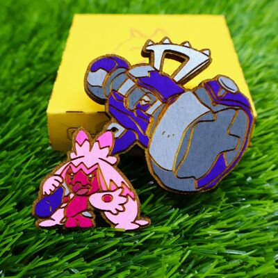 Magnete Pokémon Tinkaton, Geek personalizzato in legno, Anime nerd colorato, Inaugurazione della casa per fan dei gamer
