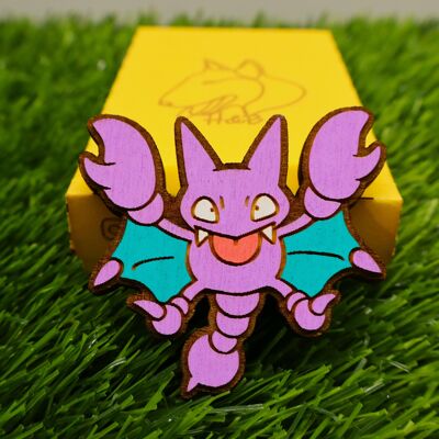 Magnete Pokémon Gligar, Geek personalizzato in legno, Anime nerd colorato, Inaugurazione della casa per fan dei gamer
