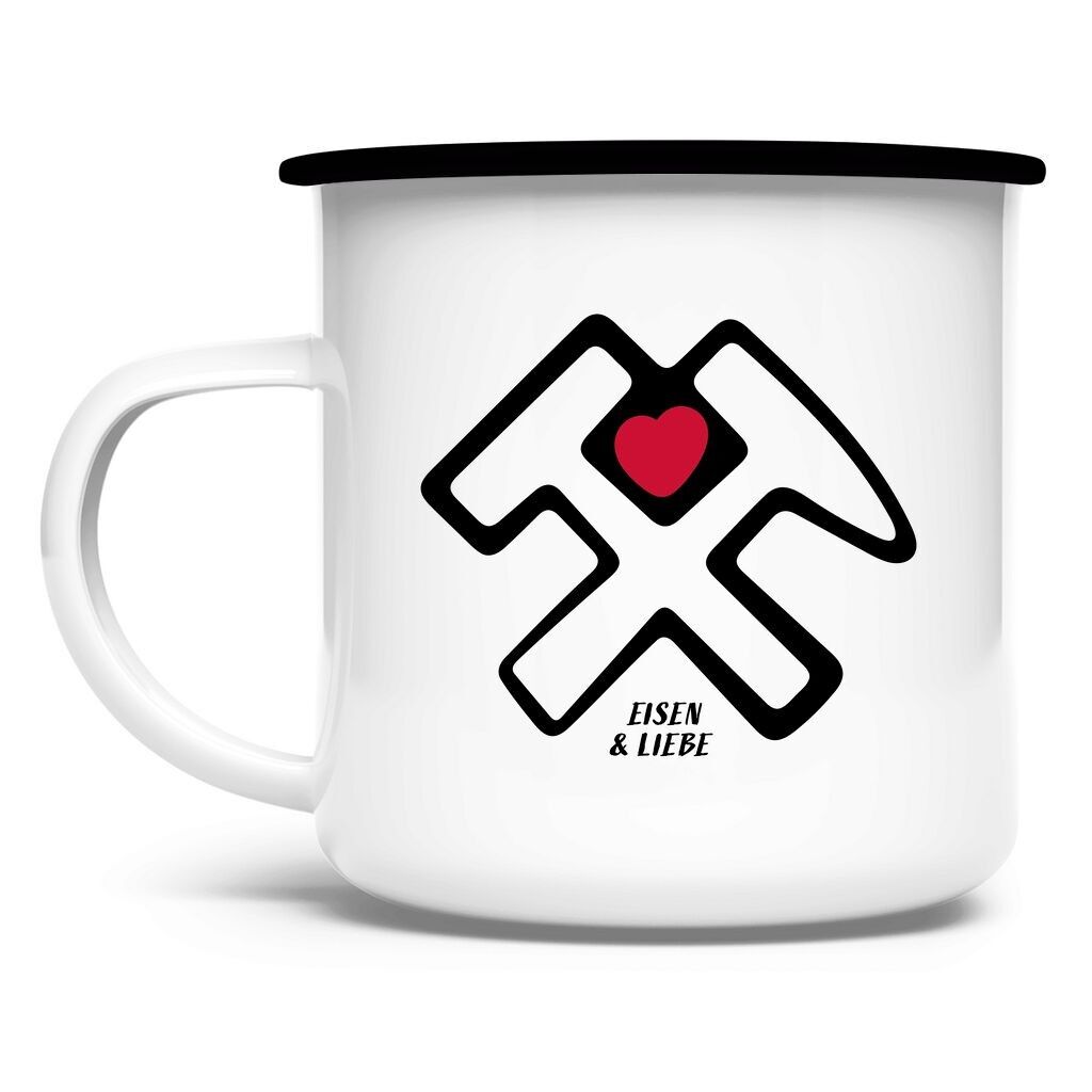 Taza de esmalte Iron & Love