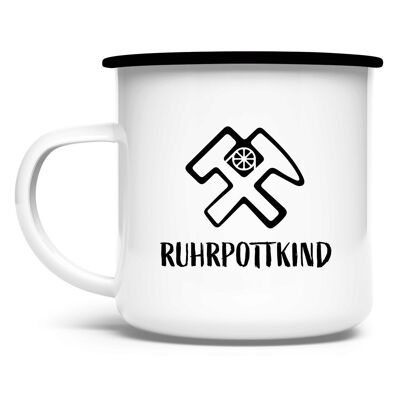 Enamel mug Iron & Love - RUHRPOTTKIND