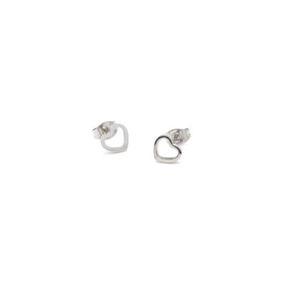 Open Heart earrings silver