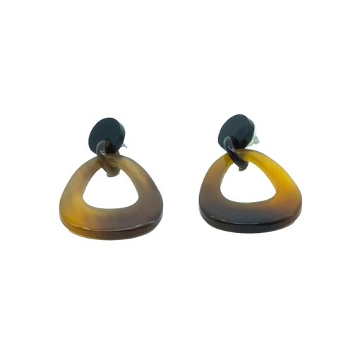 Boucles d'oreille pendantes en corne