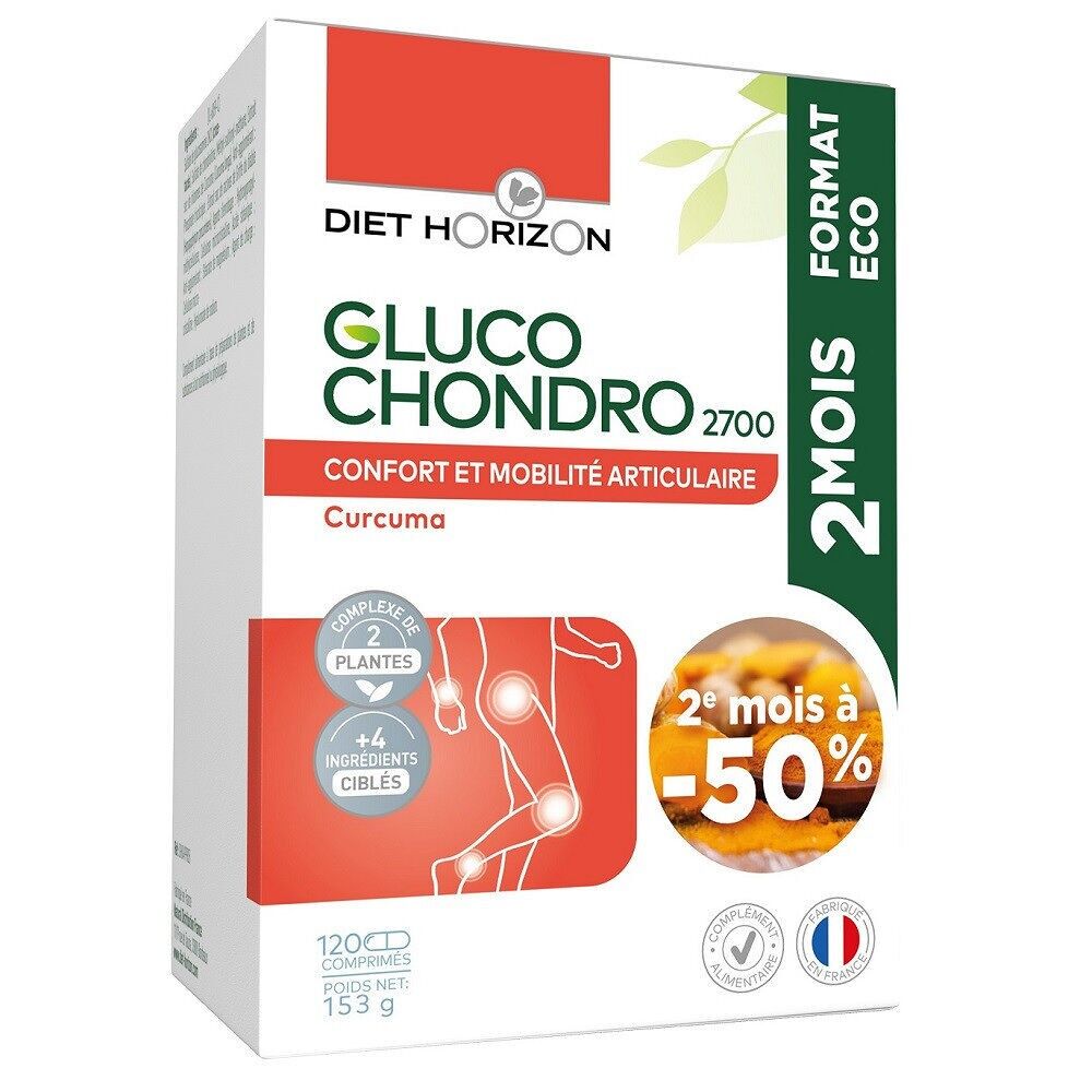 Gluco Chondro 2700 Umweltfreundliches Format 120 Tabletten Diet Horizon