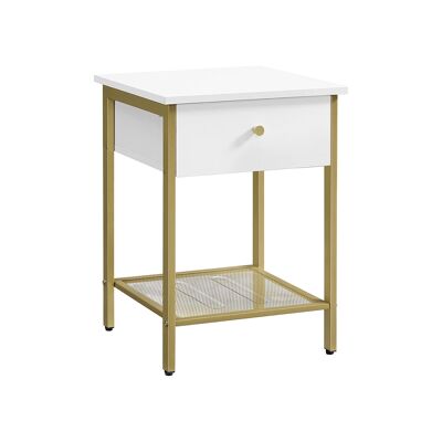 Table de chevet avec plateau en verre
