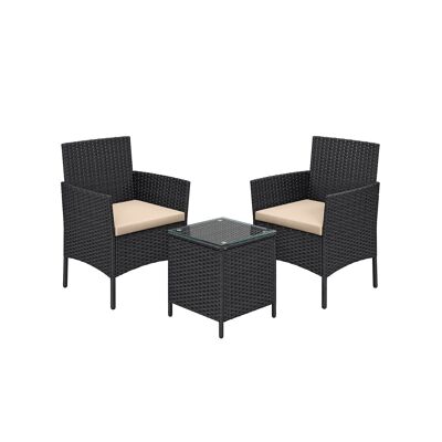 Ensemble de meubles de jardin avec table et 2 chaises