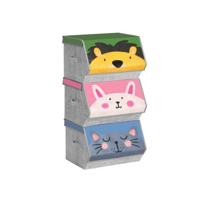 Lot de 3 douzaines de tissus avec housse pour enfants