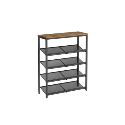 Schoenenrek 5 niveles con tablones de gas ajustables