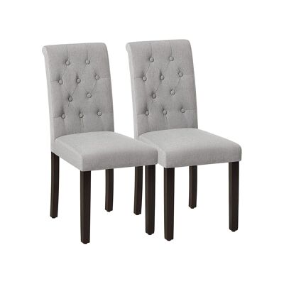 Gestofferde eetkamerstoelen, set di 2