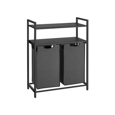 Wasmand 2 x 46 L con 2 assi nere