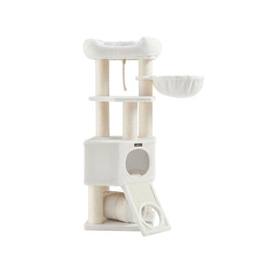 Kattenboom con riporto 50 x 50 x 141 cm bianco crema