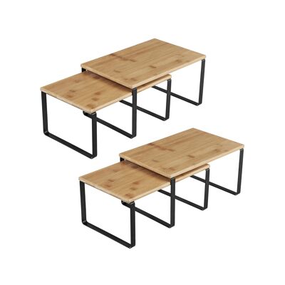 Ensemble de 4 organisateurs de cuisine empilables