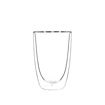 Lauren™ Doppelwandiger Glasbecher - 2er-Set Klar - I (0,38 l)
