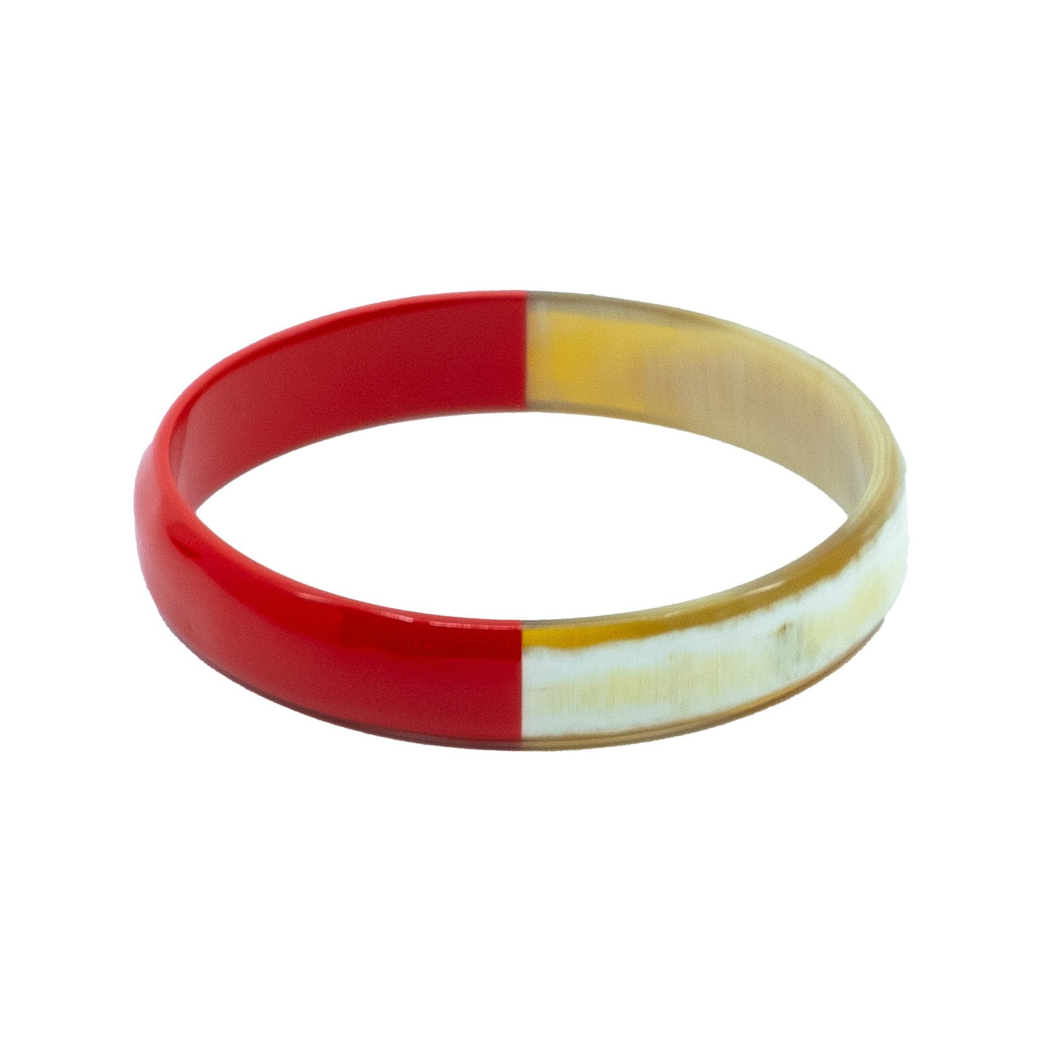 Bracciale in corno naturale e lacca Misura (65*10)