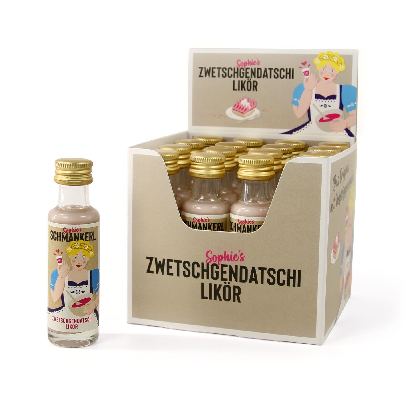 Licor de pastel de ciruela Schmankerl de Sophie - 16 x 2cl