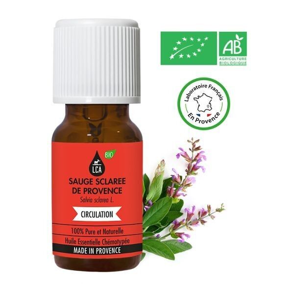 Aceite esencial de salvia sclarea orgánica de Provenza