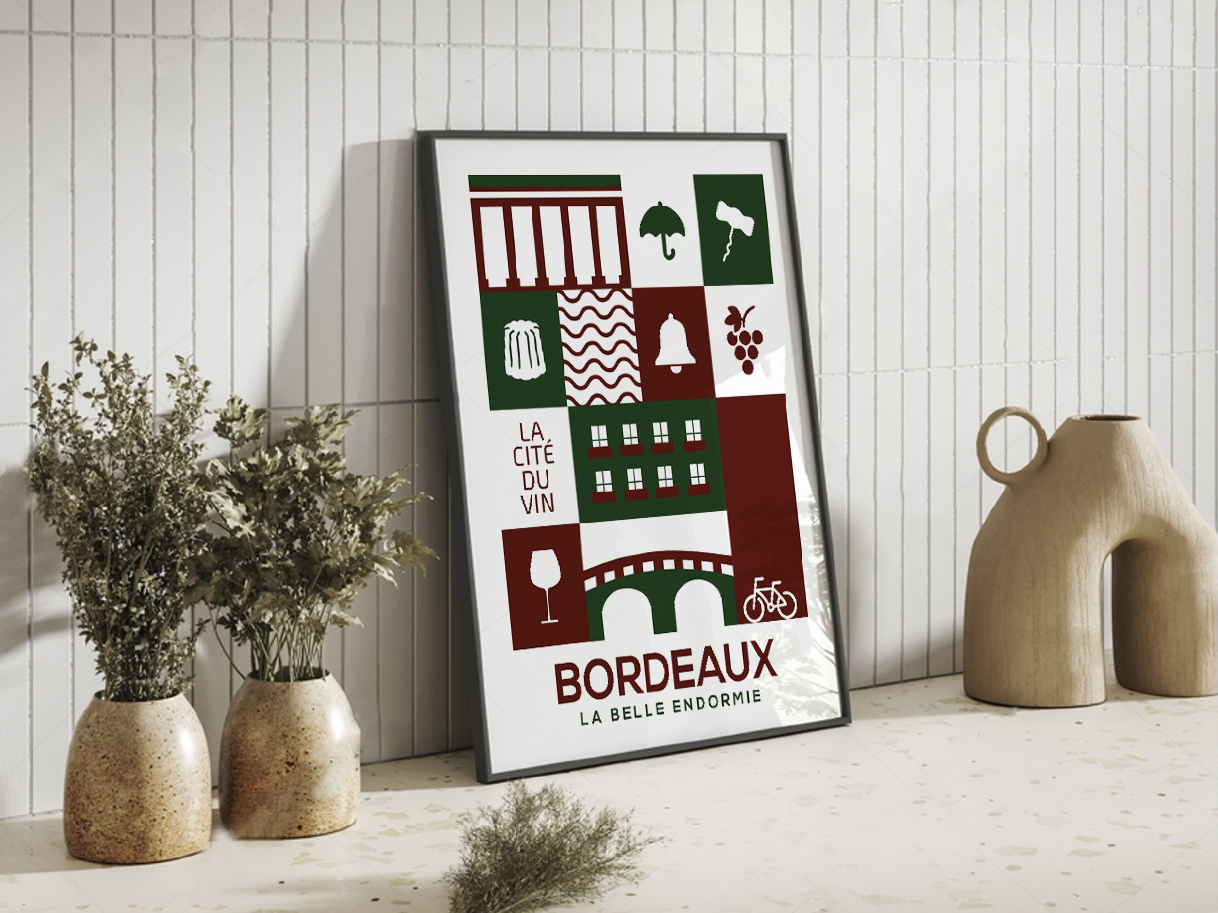 Bordeaux Poster - Innendekoration zum Thema Dornröschen