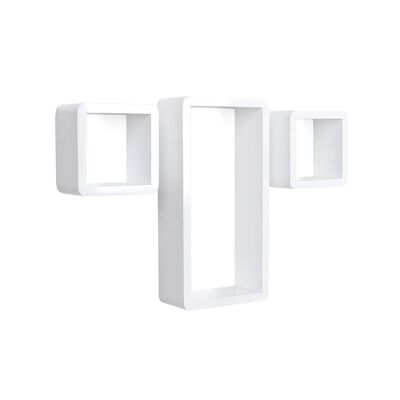 Geometrische Wandplanken set van 3 blanco