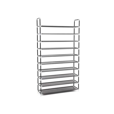 Schoenenrek 10 stoffen planken zwart