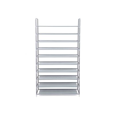 Schoenenrek 10 stoffen planken grijs