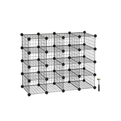 Boutloze plank 15 roostervakken zwart