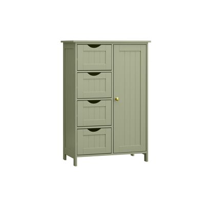 Badkamerkast con 4 lades, 30 x 55 x 82 cm, bosgroen