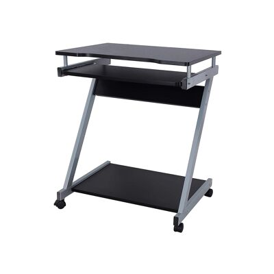 Bureau mobile en forme de Z noir