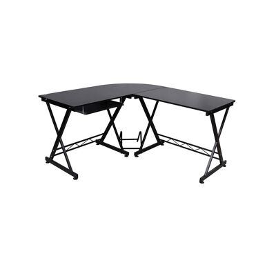 Moderne hoekbureau zwart