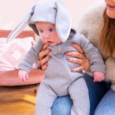 Organic Fluffy Tail Bunny Rabbit Baby Onesie