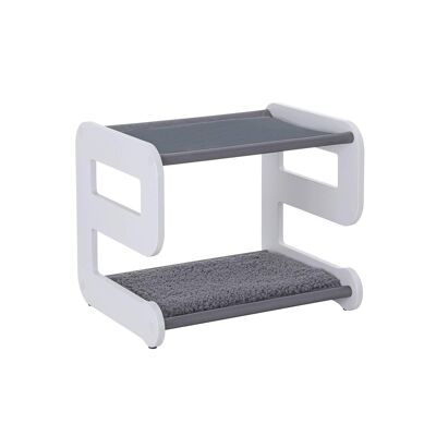 9-vormig kattenbed grijswit