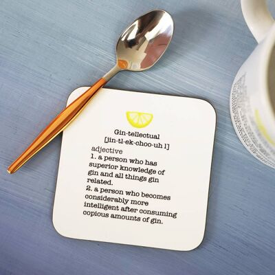 Ensemble de 5 sous-verres Gintellectual Dictionary Definition