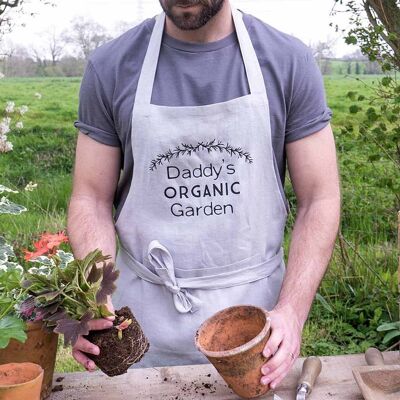 Daddys Organic Garden Linen Apron