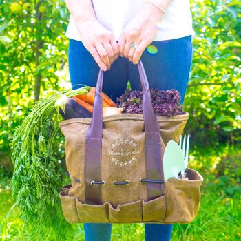 Trug de jardin botanique brodé 2