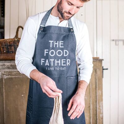 Tablier en denim ciré Food Father