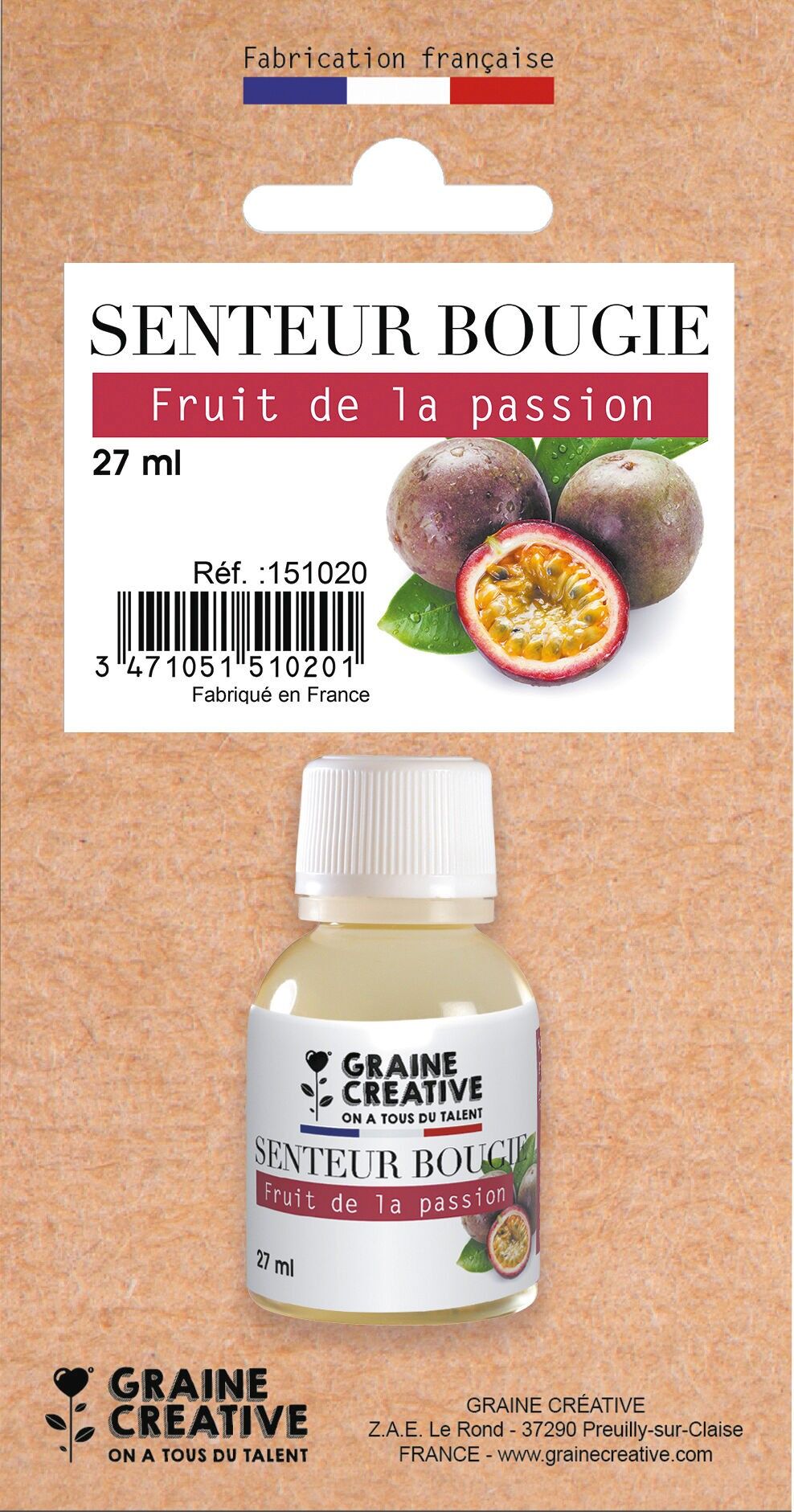 HAUTDUFTKERZE PASSIONSFRUCHT 27ML