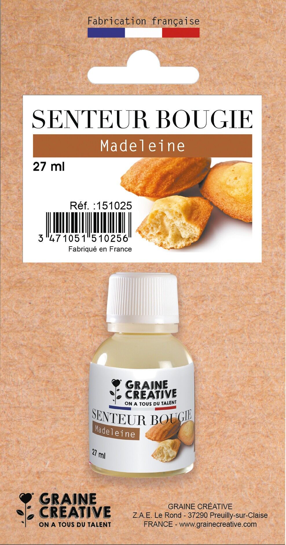 HAUTDUFTENDE MADELEINE-KERZE 27ML