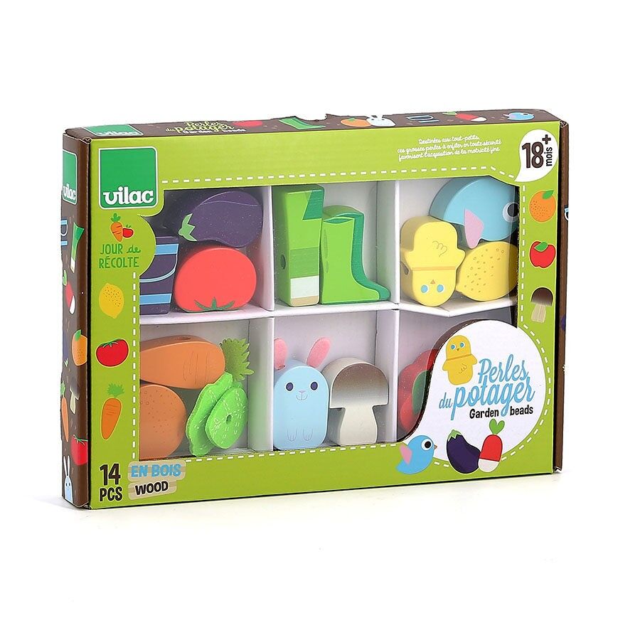 Holzperlen, Thema Gemüsegarten
