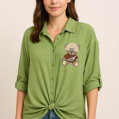CAMICIA CON DISEGNO ORSACCHIOTTO