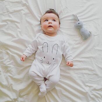 Pyjama bébé visage de lapin 1