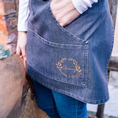 Tablier en denim à la taille