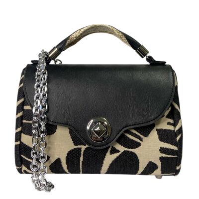 Miura Mini - Sac à main et sac à bandoulière pour femme en tissu à feuilles circulaires