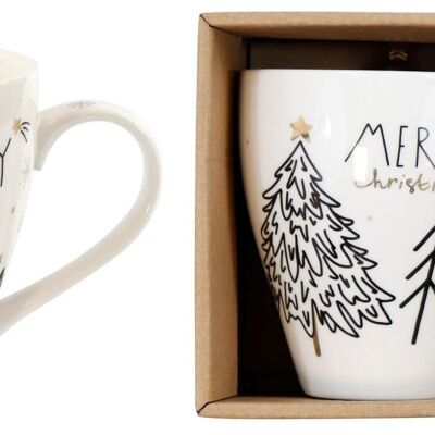 Juego de tazas de 2 piezas con diseño de bosque invernal (HOFF4337)