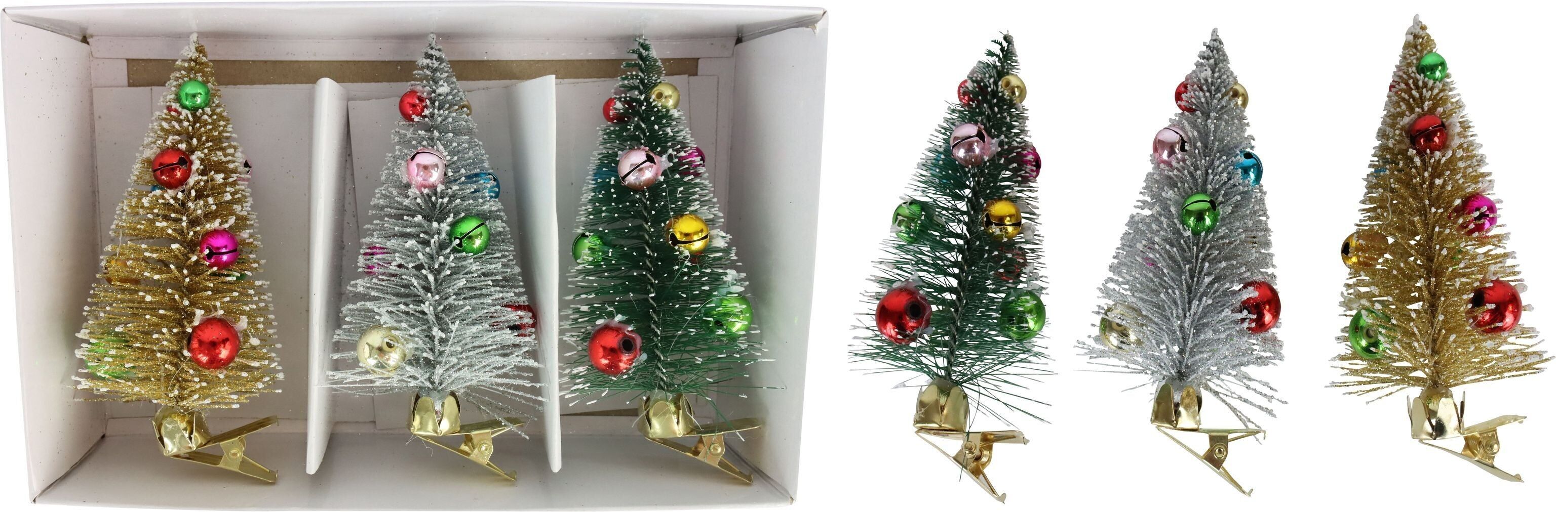 KLAMMERN NOSTALGIEBÄUME  6 TEILIGES SET (HOFF7798)
