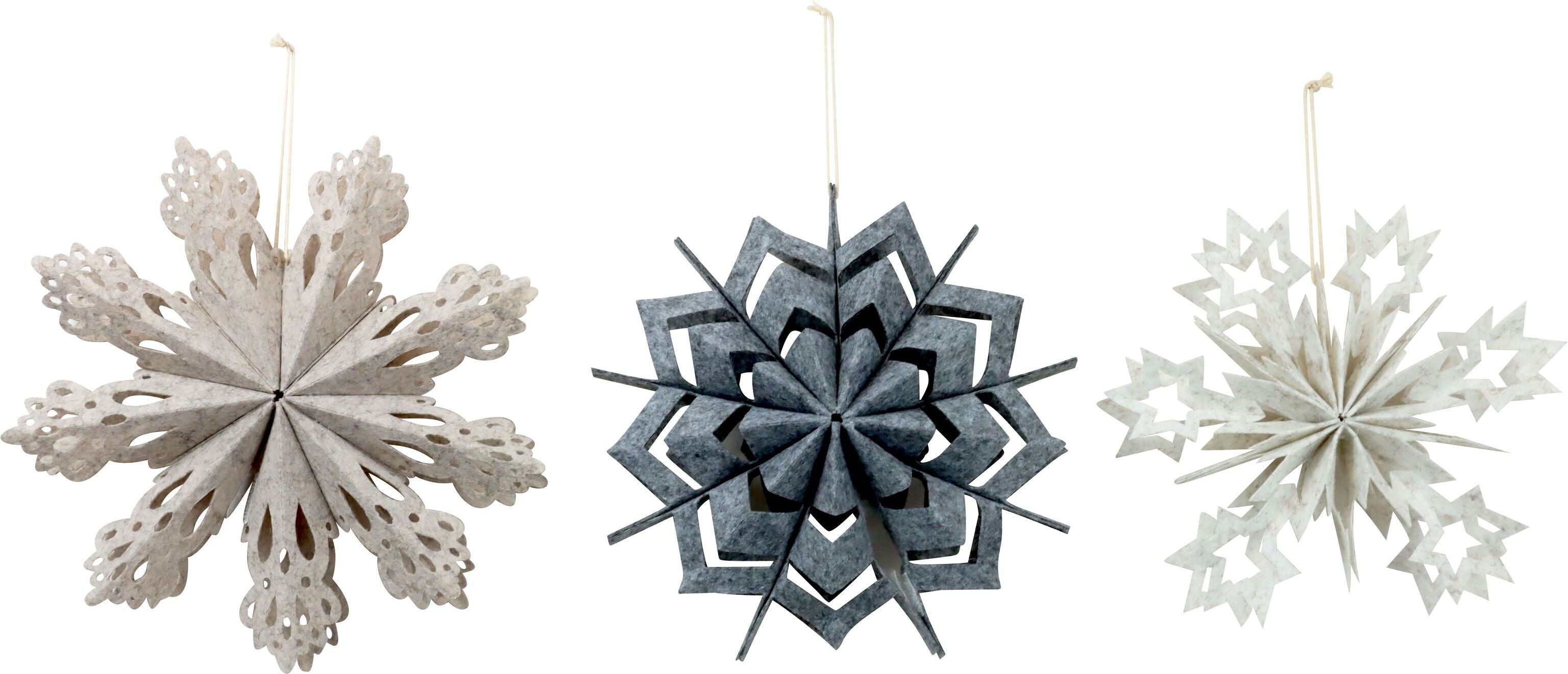 FILZHÄNGER ICE FLAKES  3 TEILIGES SET (HOFF9200)