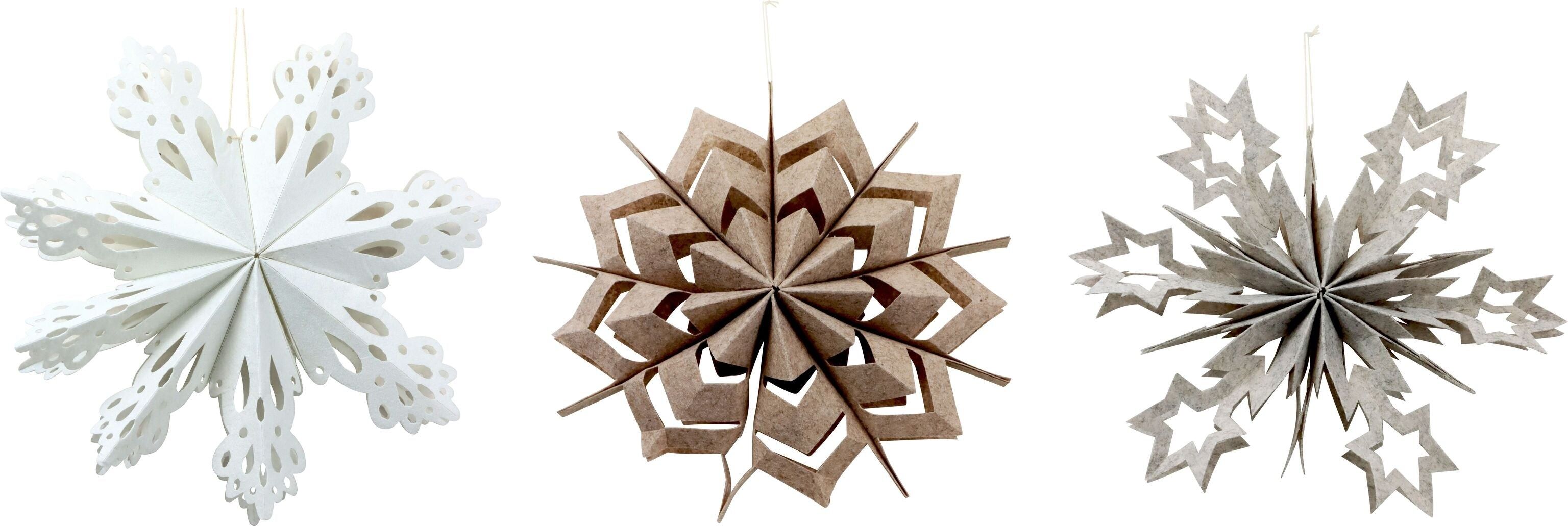 FILZHÄNGER ICE FLAKES  3 TEILIGES SET (HOFF9210)