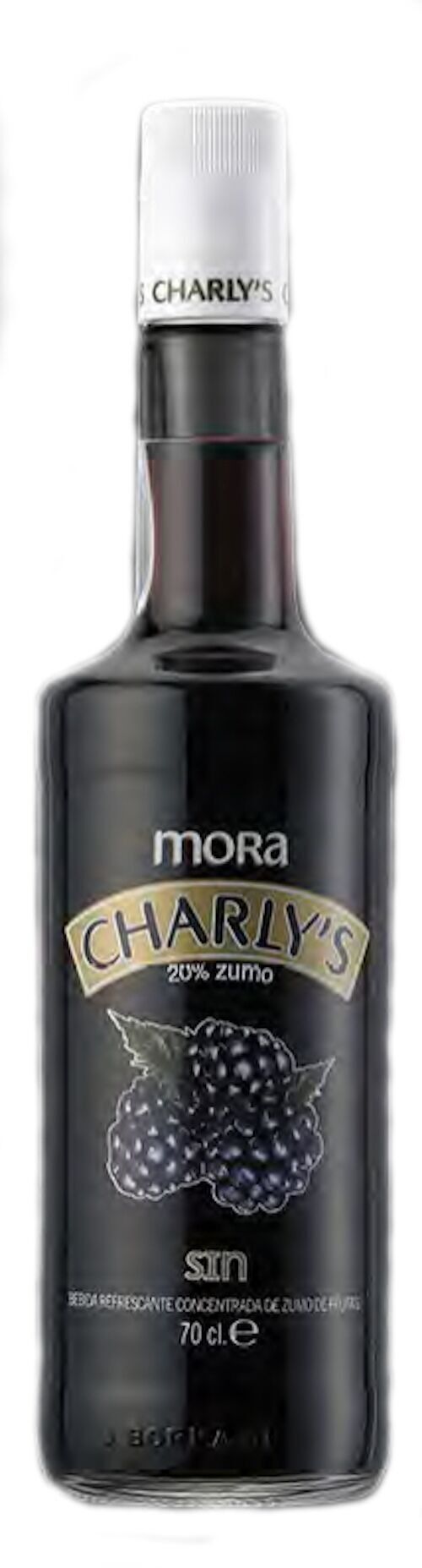 Charly’s Mora – alternativa de licor sin alcohol con sabor a mora. Concentrado de bebida. 0,7 l