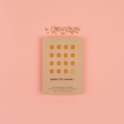 Bonne fête maman - Sachet de graines de Calendula