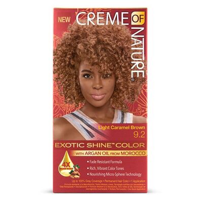 Tinte para cabello en gel Creme of Nature n.° 9.2 Marrón caramelo claro