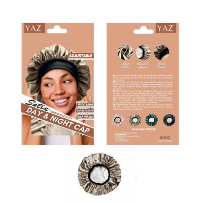 Yaz Collections - Cappellino da giorno e da notte in raso BRONZO JS0519