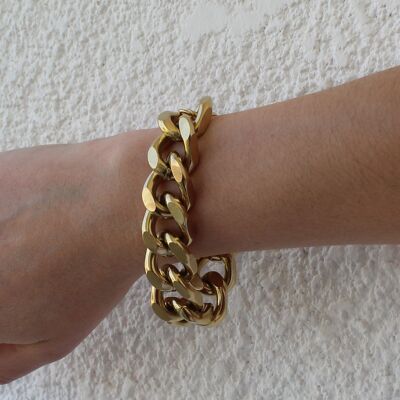 Bracciale Olbia in maglia XL oro | Gioielli fatti a mano in Francia