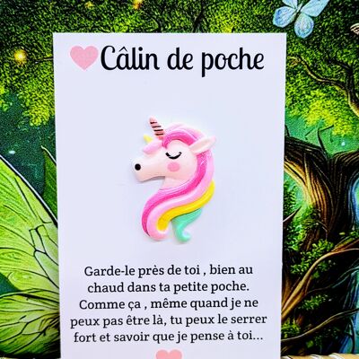 Accessoires style kawaii licorne câlin de poche message positif